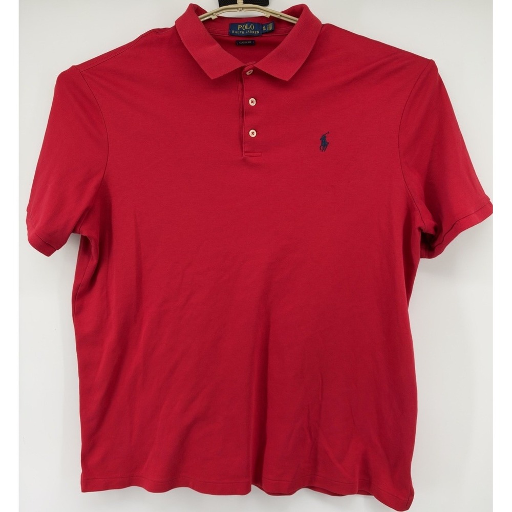 Polo Ralph Lauren Soft Classic Fit Polo Shirt Red Men's Size XL